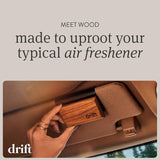 Drift Car Air Freshener - Wood Air Freshener - Car Odor Eliminator - Teak Scent Starter Kit