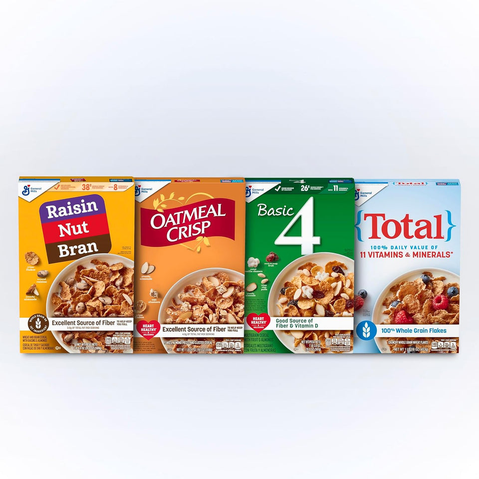 Whole Grain Total Breakfast Cereal, 100% daily value of 11 vitamins and minerals, 16 oz