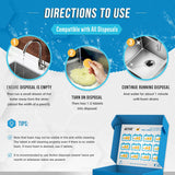 Garbage Disposal Cleaner Deodorizer Tablets - 24 Pack, New Powerful XL Foaming Tablet - Fresh Citrus Foam Sink Garburator Disposer Freshener, Natural Kitchen Drain Cleaning Care - 1 Year Supply - Rayz Mart