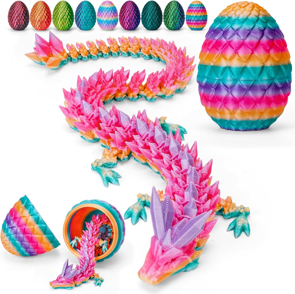 tboline 12 inch 3d printed dragon egg large easter basket stuffer for kids