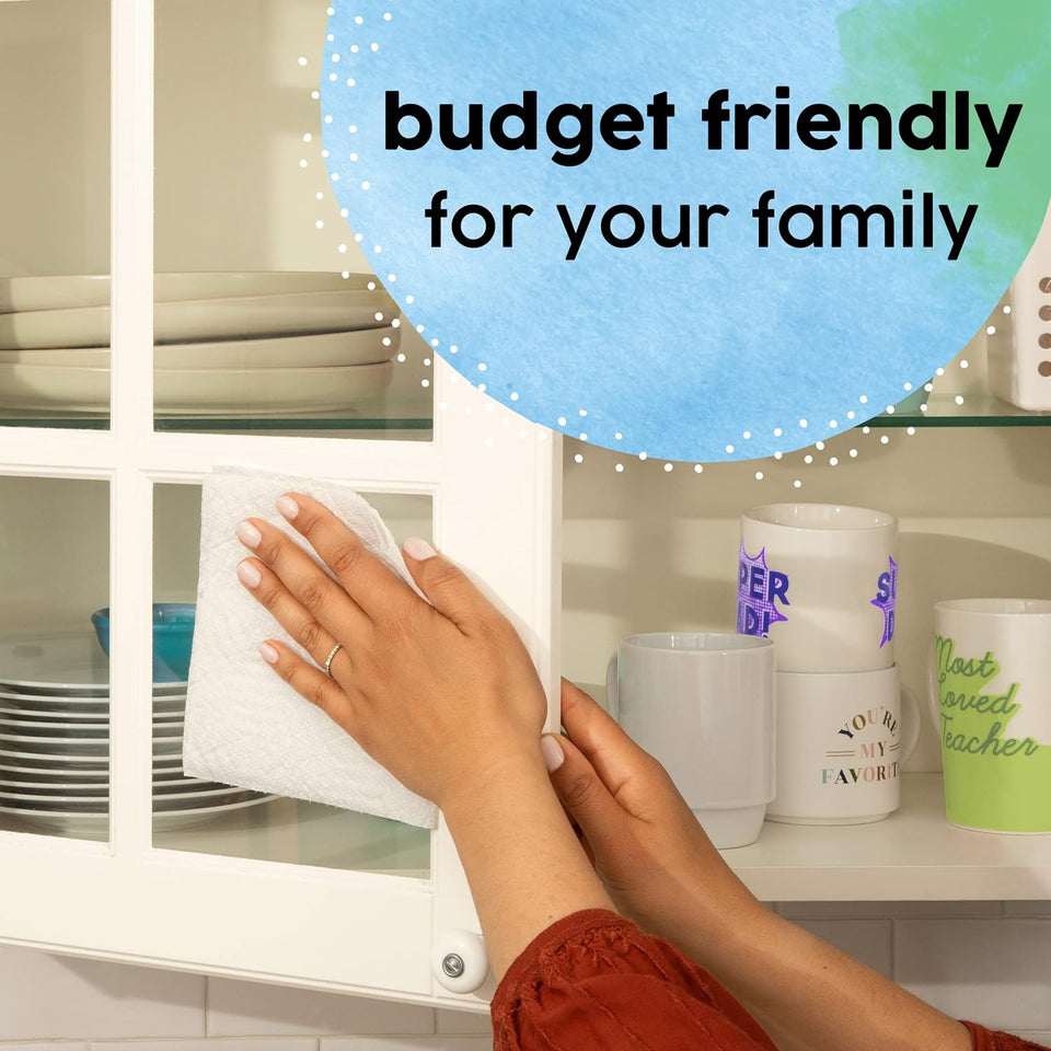 Bounty Essentials Select-A-Size Paper Towels, White, 2 Triple Rolls = 6 Regular Rolls - Rayz Mart