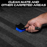 Viking carpet cleaning and scrub brush for floor mats car interior home cleaning black and blue 8.3 x 2.5 inch
