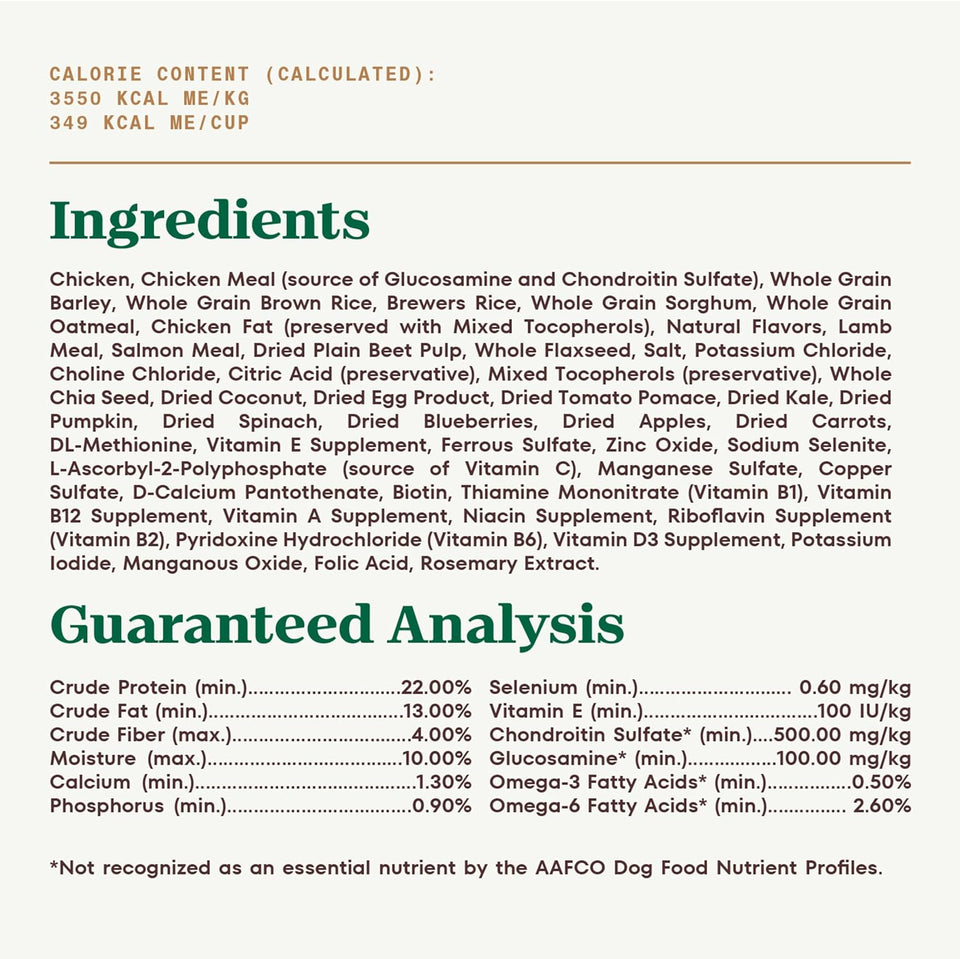 Nutro Ultra Adult Large Breed Dry Dog Food, high-protein chicken, lamb, and salmon protein trio, 13 lb non-GMO bag