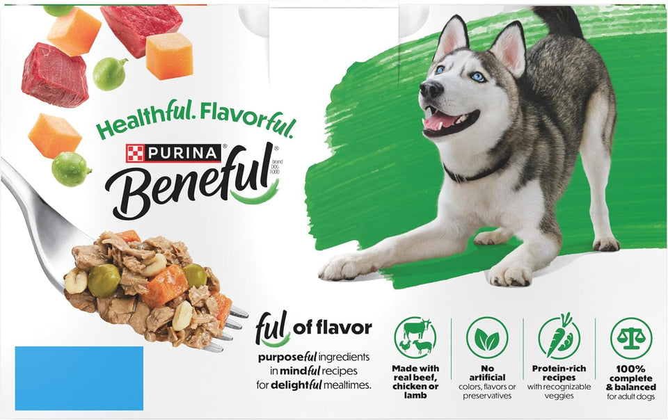 Purina beneful freshly prepared dog food 12 pack 10 oz tubs beef chicken lamb