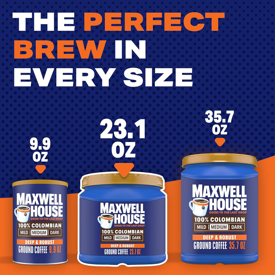 Maxwell House 23.1oz Ground Coffee Medium 100% Colombian Roast