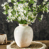 Ceramic Vase Set of 3, Neutral Flower Vases Home Decor, Pottery Rustic Farmhouse Decorative Vases Modern Decor for Table Mantel Entryway Bookshelf Living Room Kitchen Bedroom - Brown