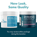 glycolic acid 20% resurfacing pads for face and body with vitamins b5 c e green tea calendula allantoin peel pads