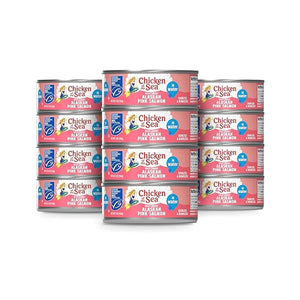Chicken of the Sea Alaskan pink canned salmon 5oz, 12-pack, high protein, wild caught, gluten-free, omega-3s