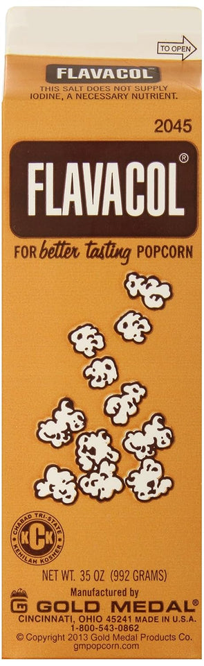 gold medal prod. 2045 flavacol seasoning popcorn salt, 35oz, authentic movie theater taste