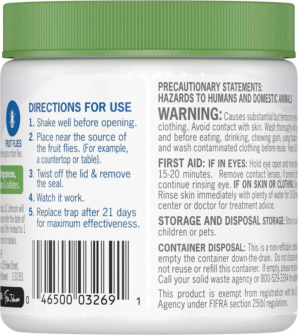 Raid Essentials Fruit Fly Trap for Indoors, Made with Essential Oils, Child and Pet Safe, 5.4 oz