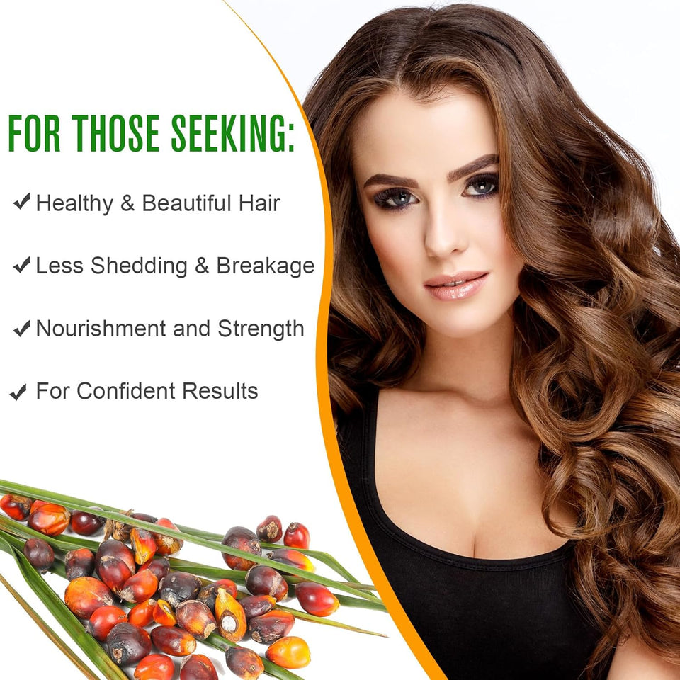 Batana Oil - 100% Pure & Natural from Honduras for Hair Growth, Eliminates Split Ends, Enhances Radiance & Nourishment for All Hair Types, 2.02 fl oz