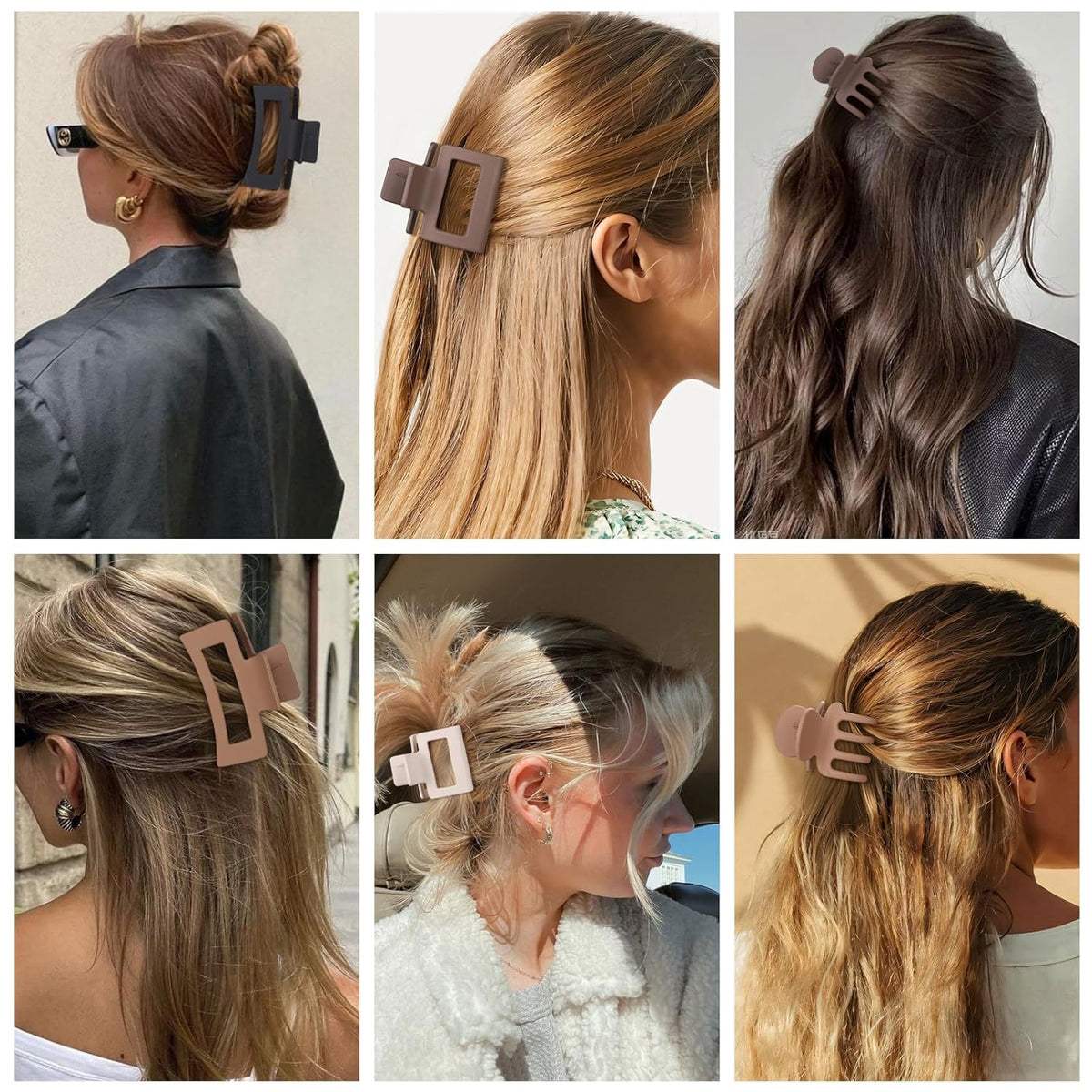3 Styles Hair Clips for Women Small Medium Big Claw Clips for Thin Thick Hair 12 Pcs Hair Claw Clips Hair Clips Combination Hair Accessories for Women (Brown)