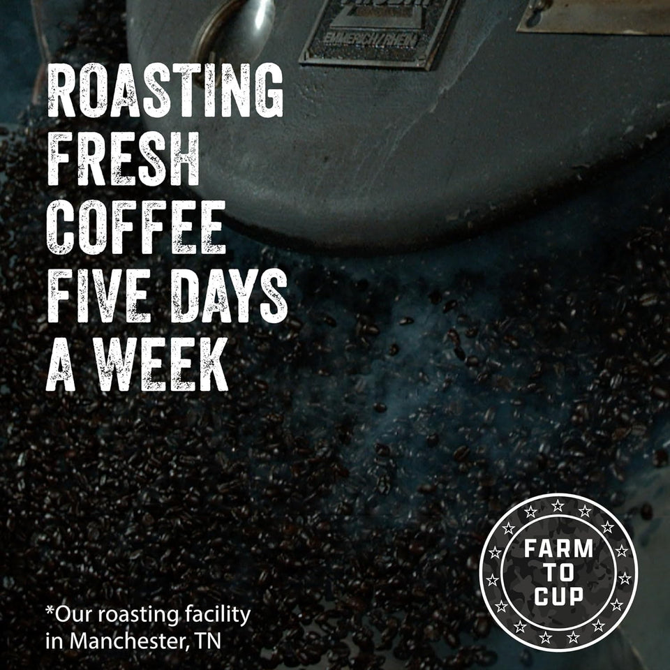 Black Rifle Coffee Company variety pack with 48 K Cups, including Silencer Smooth, AK Espresso, Just Black, and Beyond Black