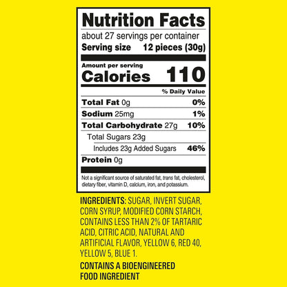sour patch kids assorted fruits family size 1.8 lb bag chewy snacks