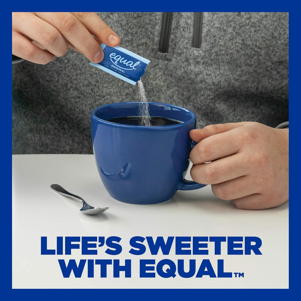 equal 800-count sweetener packets aspartame acesulfame-k sugar alternative zero calorie erythritol free