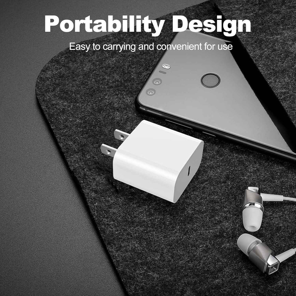 iPhone 17 16 15 Charger Fast Charging,2Pack 20W Apple iPad USB C Wall Chrager Block with 6FT USB C to C Cable for iPhone 17/Pro/Pro Max/17 Air/ 16/16 Pro/16 Pro Max/15/Plus/Pro/Pro Max (White)