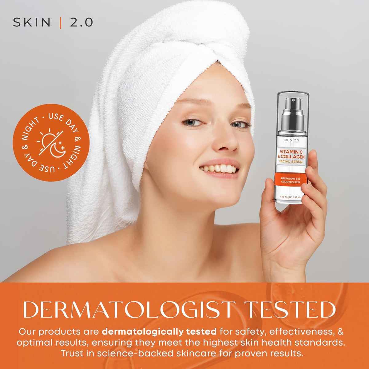 Vitamin C Serum - Dermatologist Tested, Anti-Aging & Dark Spot Remover 1.69 Fl. oz - Cart Shape