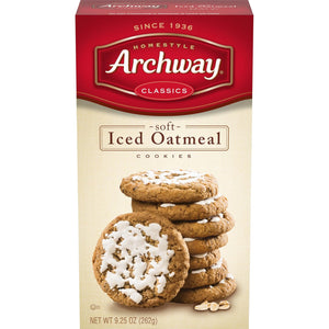 Archway Soft Iced Oatmeal Cookies 9.25 Oz, Classic Home-Style Flavor, Share with Friends and Family
