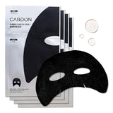 cardon korean charcoal beard care sheet masks with premium oil - 4 pack for hydration and anti-aging