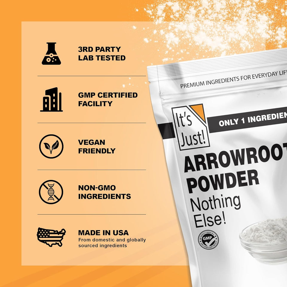 It's Just Arrowroot Powder 8oz natural thickener non-GMO gluten-free cornstarch substitute