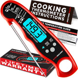 Alpha Grillers Meat Thermometer Digital – Instant Read Food Thermometer for Cooking & Grilling – Professional Kitchen Gift for Men, Dad & Mom
