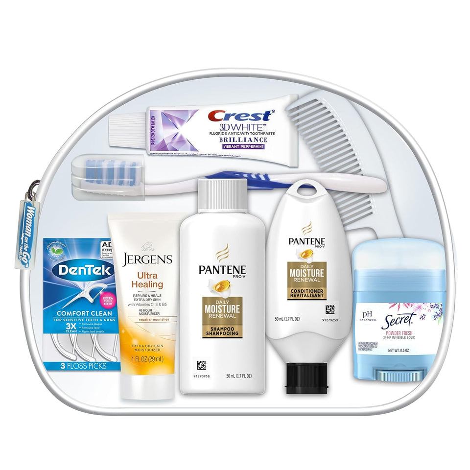 Convenience Kits International Women's Deluxe 10 Piece TSA Compliant Travel Kit with Pantene Essentials