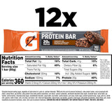 Gatorade whey protein recover bars, chocolate chip, 2.8 ounce, pack of 12, 20g protein, 42g carbs