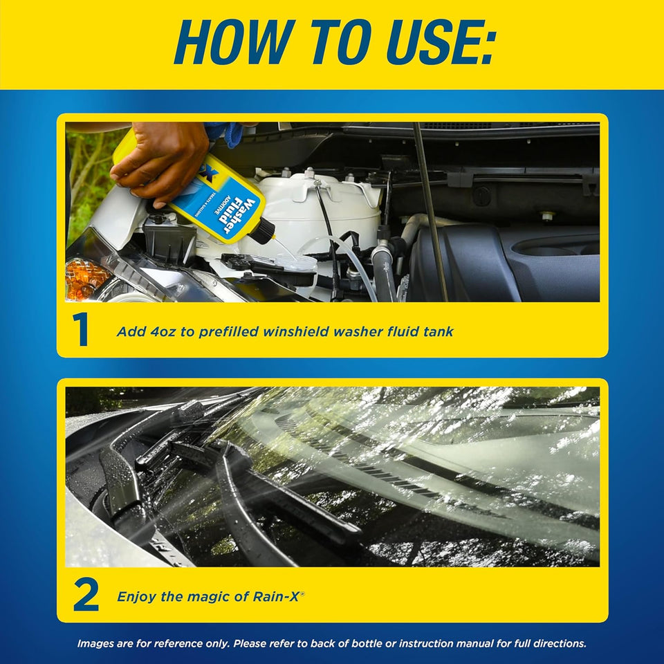 Rain-X RX11806D washer fluid additive for improved visibility and cleaning, 16.9 fl. oz, 500 ml