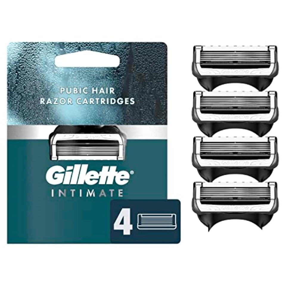 Gillette Intimate Razor for Men, Men’s Pubic Razors with 5-Blade Refills, Gentle and Easy to Use