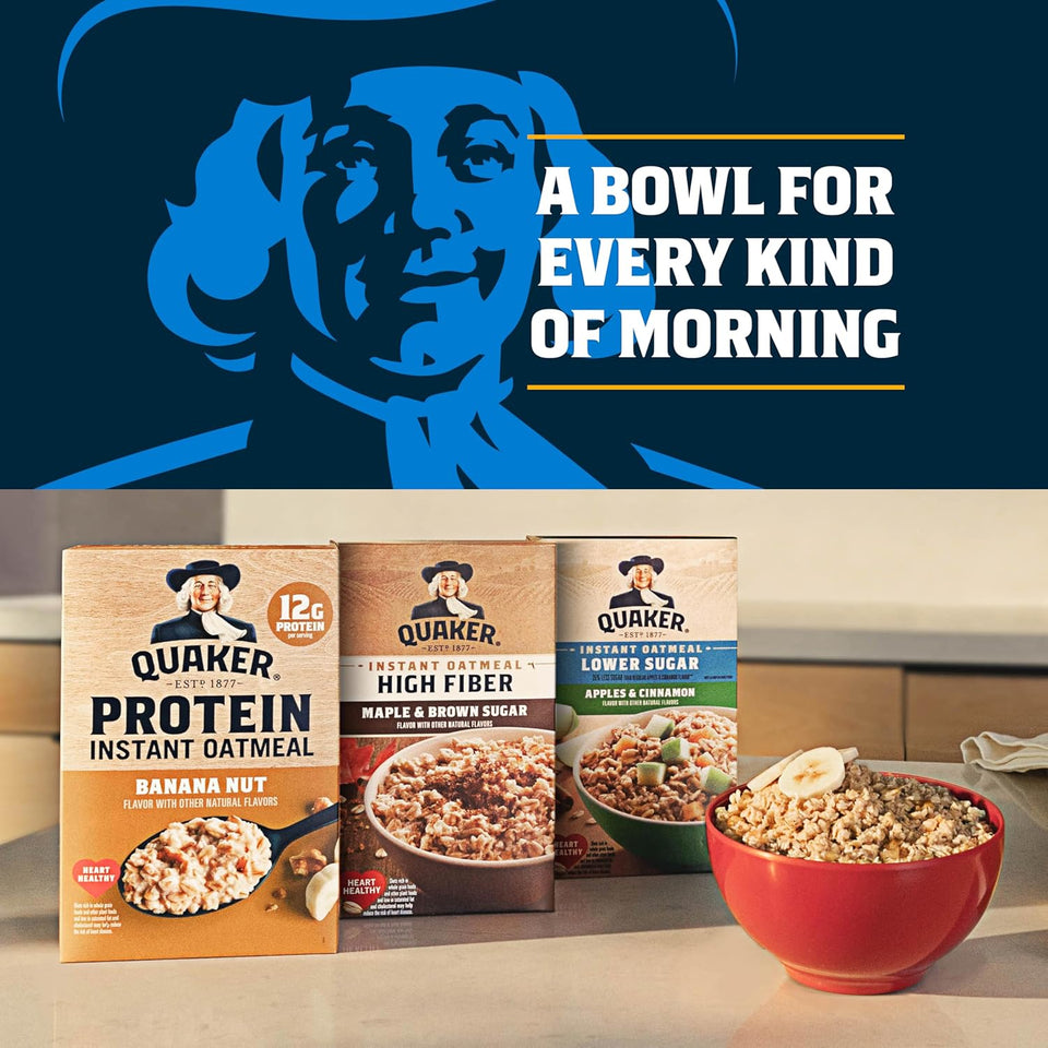 quaker instant oatmeal 4 flavor variety pack 48 count individual packets