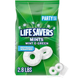 LIFE SAVERS Mints, Bulk Hard Candy Wint-O-Green Breath Mints, 44.93 oz Party Size