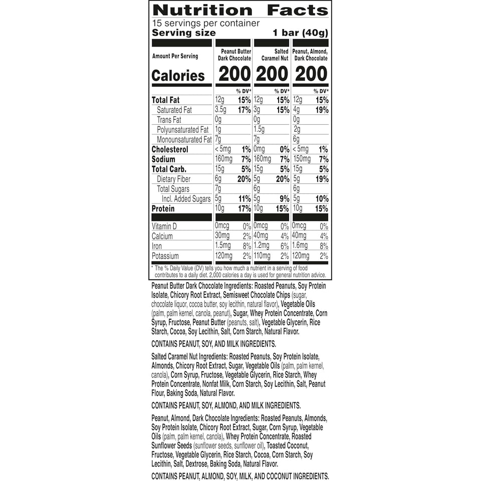 Nature Valley gluten-free protein bars, 10g protein, 15-count variety pack, 21.3 oz box