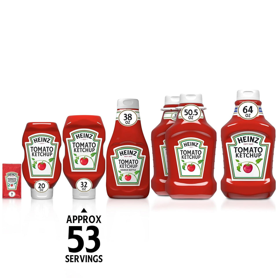 Heinz 32 oz Tomato Ketchup bottle, gluten-free, thick and rich, America's Favorite, squeezable