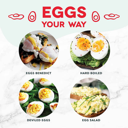 DASH Rapid Egg Cooker: 6 Egg Capacity Electric Egg Cooker for Hard Boiled Eggs, Poached Eggs, Scrambled Eggs, or Omelets with Auto Shut Off Feature - Aqua, 5.5 Inch (DEC005AQ)