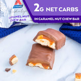 atkins endulge caramel nut chew bar low sugar snack dessert bar 10 count