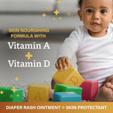 A+D Original Diaper Rash Ointment Prevents & Treats Diaper Rash, Moisturizing Skin Protectant with Vitamins A & D, Healing Skin Ointment for Dry and Cracked Skin 4oz