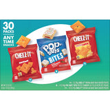 Cheez-It and Pop-Tarts snacks variety pack, 30 count, 33.42oz box, wheat, milk, and soy ingredients