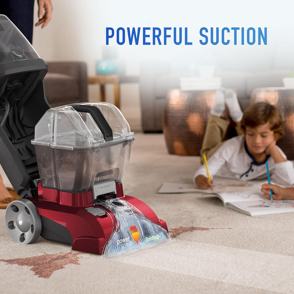 Hoover PowerScrub Deluxe Carpet Cleaner Machine for Carpet and Upholstery, Deep Cleaning Carpet Shampooer Machine with Multi-Purpose Tools, Pair with Hoover Carpet Cleaner Solution