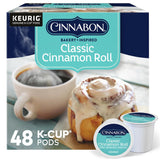 Cinnabon Classic Cinnamon Roll Keurig K-Cup Pods, Light Roast Coffee, 48 Count, Orthodox Union Kosher