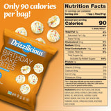 drizzilicious mini rice cakes variety pack, gluten free, vegan, low calorie, perfect snack for adults and kids, 0.74 oz, 12 pack