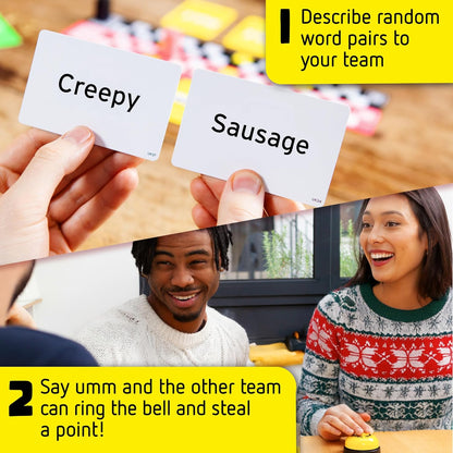 You Can't Say UMM: A Party Game for Family and Adults, Fast-Paced Family Word Game, Must Have for Game Night, Bonus Content Included