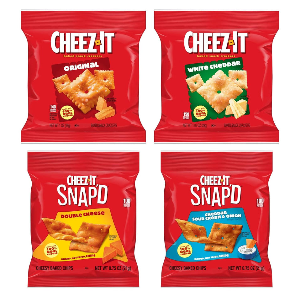 Cheez-It Variety Pack, Baked Snack Crackers, Lunch Snacks, 42 Packs