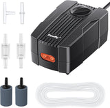 pawfly aquarium air pump oxygen pump for 10-200 gallon fish tanks buckets dual outlet
