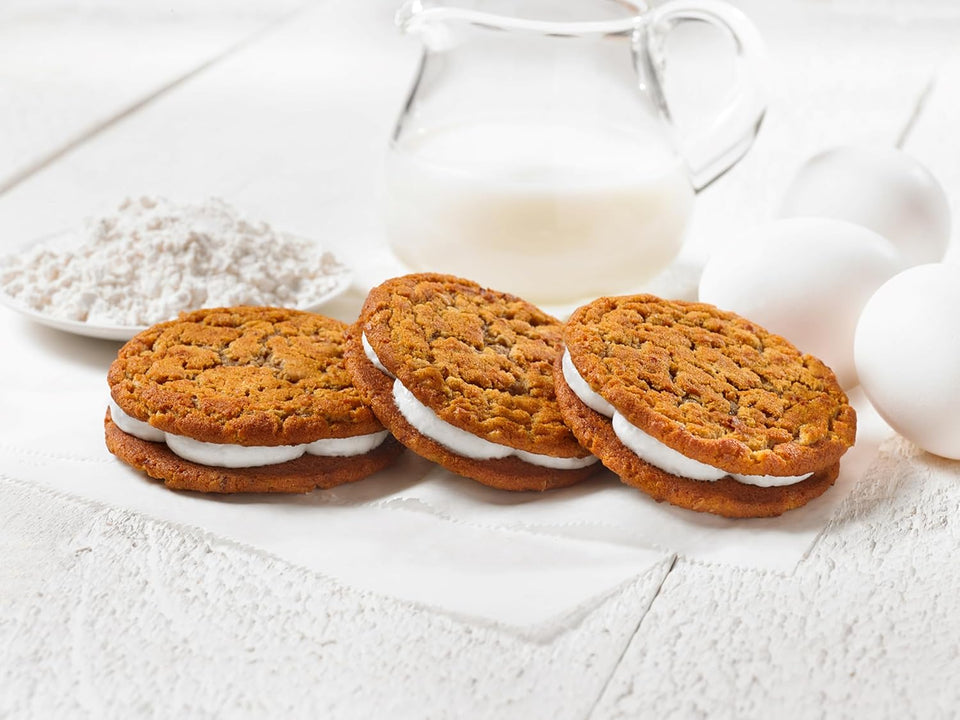 Little Debbie oatmeal crème pies, individually wrapped sandwich cookies, 12 count, 16.2 oz box