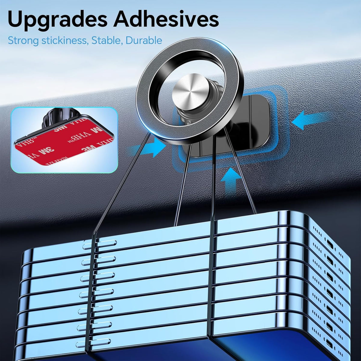Kaistyle for Magsafe Car Mount【20 Strong Magnets】Magnetic Phone Holder for Car Phone Holder Mount Dash Mounted Holders Cell Phone Holders for Your Car Accessories for Women Men for iPhone 17 16 15 14 - Rayz Mart