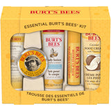 Burt's Bees essentials set with deep cleansing cream, hand salve, body lotion, foot cream, and lip balm - travel size