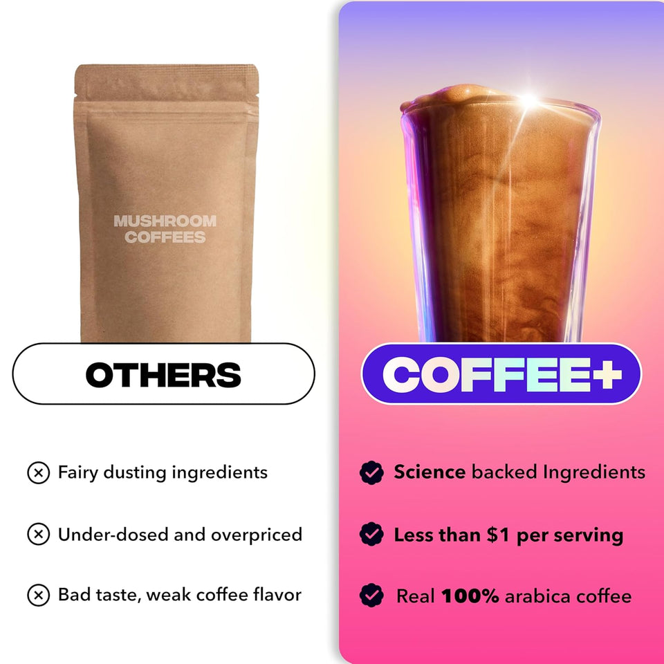 everyday dose premium adaptogenic mushroom coffee with grass-fed collagen 30 servings