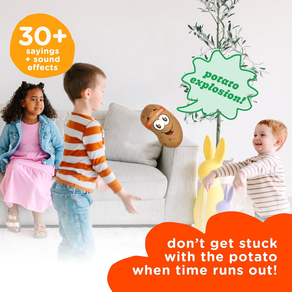 Move2Play, Pass The Potato, Hilariously Wild and Fun Active Play Game | Gift for Kids & Toddlers | Boys & Girls Ages 3, 4-8+ | Indoor/Outdoor Toy| Summer & Camping Fun