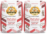 caputo chefs flour 2.2 lb pack of 2 italian double zero 00 soft wheat for pizza dough bread and pasta