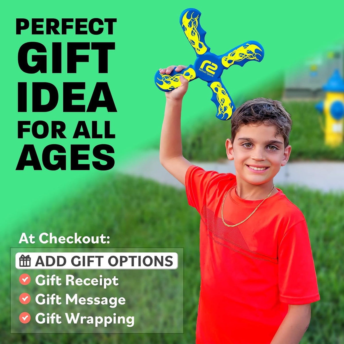 Fun Boomerang for Kids - Stocking Stuffers for Kids 8-12 - Soft & Easy to Use - Best Gifts for 6 7 8 9 10 Year Old Boys & Girls + 2025 Top Toys for Boys Age 8-12 - Fun Outdoor Toy for Boy Gift Ideas